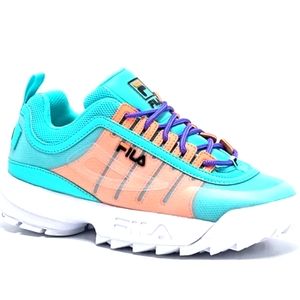 👣FILA Disruptor II 💖Monomesh Turquoise Sneakers footwear size 7 or 8